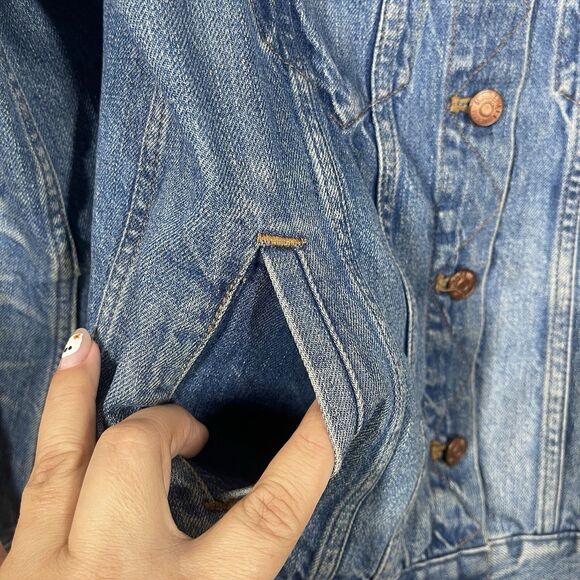 Madewell Blue Denim Jacket Womens Small Button Front Classic Jean Jacket - Picture 14 of 15